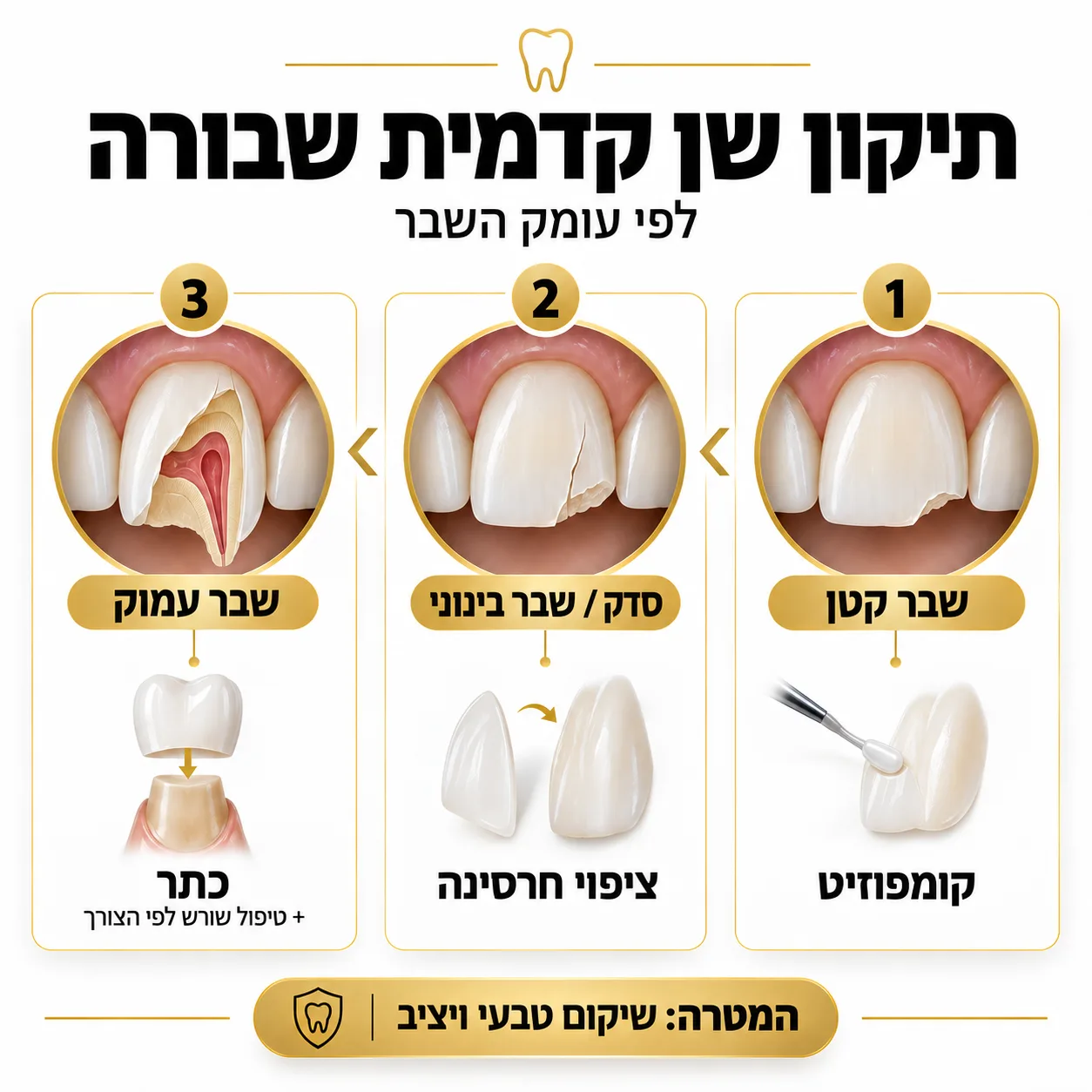 שן קדמית שבורה | אינפוגרפיקה